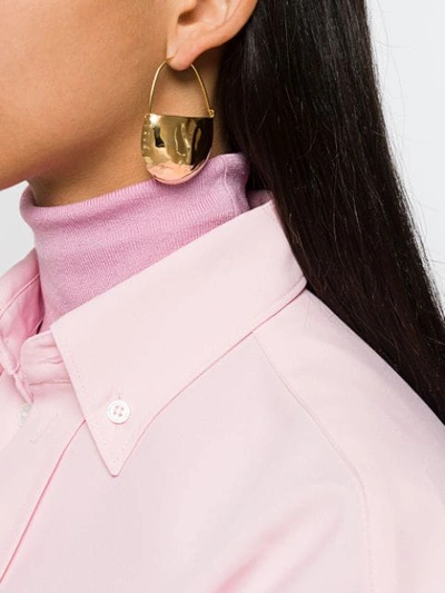 Shop Marni Face Hook Earrings In Gold
