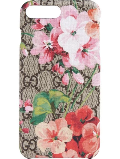 Shop Gucci Gg Blooms Iphone 8 Plus Case In Brown