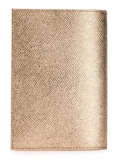 Shop Dolce & Gabbana Metallic Passport Holder In Gold