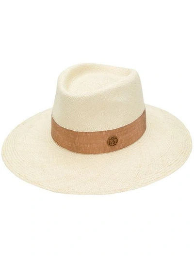 Shop Maison Michel Charles Hat In Neutrals