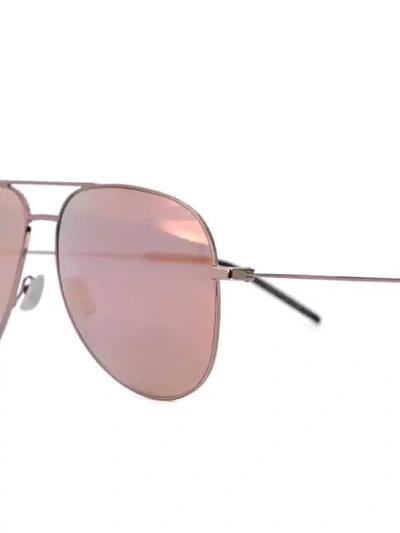 Shop Saint Laurent Classic Aviator Sunglasses In Black