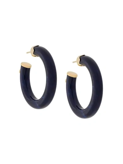 Shop Gas Bijoux Caftan Earrings In Blue
