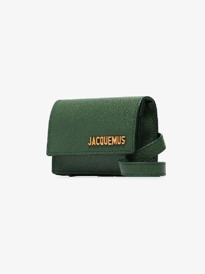Shop Jacquemus Green Le Ceinture Bello Leather Belt Bag In 105 - Green