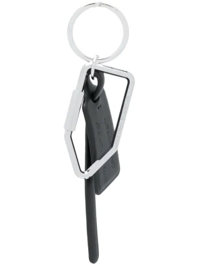 Shop Off-white Zip Tie Keyring In Black