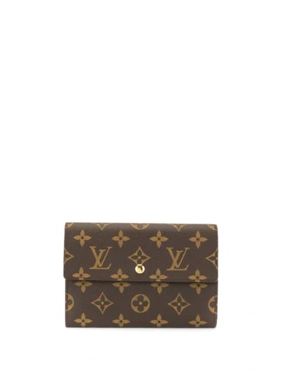 Shop Pre-owned Louis Vuitton Porte Tresor Etui Papiers Wallet In Brown