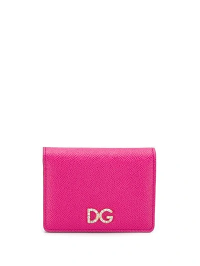 Shop Dolce & Gabbana Logo Wallet In 80411 Rosa Geranio