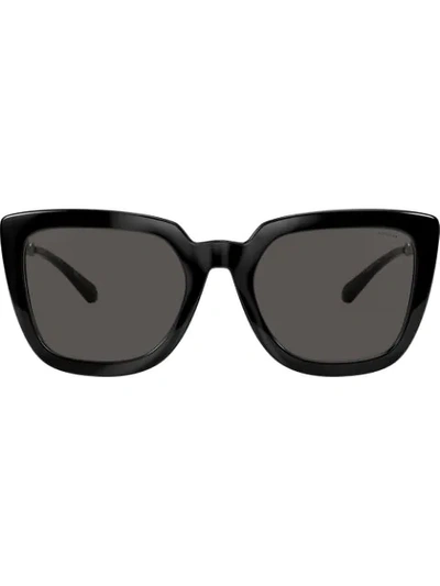 Shop Coach Logo Chain Sunglasses In Black