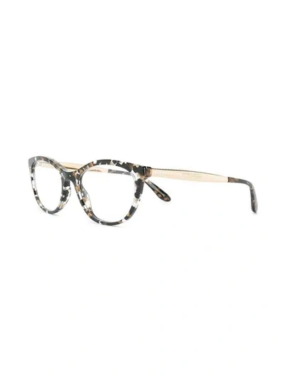 Shop Dolce & Gabbana Cat Eye Glasses Frames In Brown