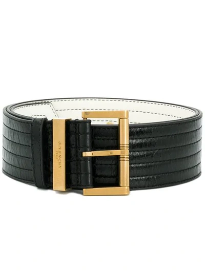 Shop Givenchy Ribbed Belt In Black