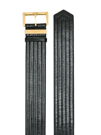 Shop Givenchy Ribbed Belt In Black