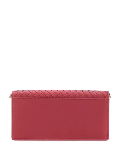 Shop Bottega Veneta Intrecciato Wallet Bag In Pink