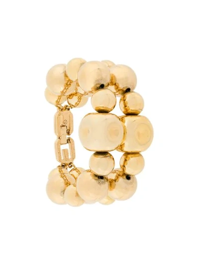 Pre-owned Givenchy Double Ball Bracelet In Metallic
