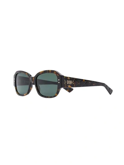Shop Dior Lady  Stud Sunglasses In Brown