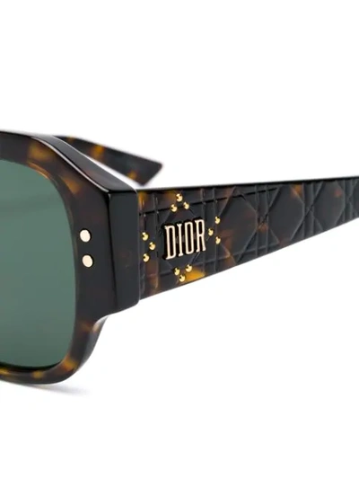 Shop Dior Lady  Stud Sunglasses In Brown