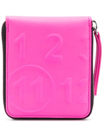Shop Maison Margiela Embossed Small Compagnon Wallet - Pink