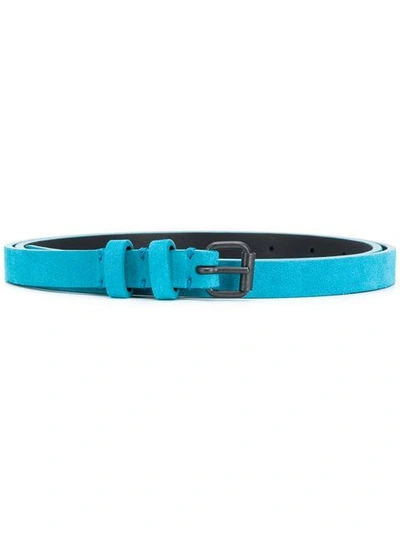 Shop Haider Ackermann Thin Buckled Belt - Blue