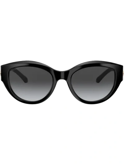 Shop Bulgari Serpenti Sunglasses In Black