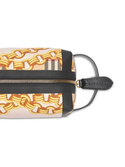 Shop Burberry Archive Scarf Print Pouch In Yellow