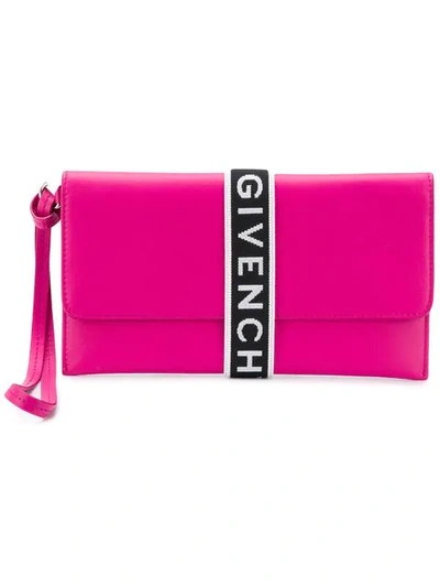 Shop Givenchy Urban Logo Band Wallet In Pink