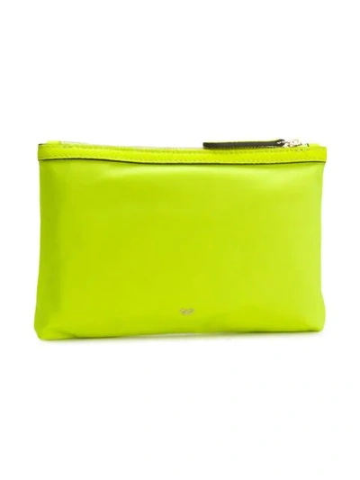 Shop Anya Hindmarch Loose Pocket Bits & Bobs Pouch In Yellow