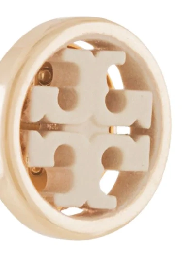 Shop Tory Burch Miller Circle Stud Earring In White