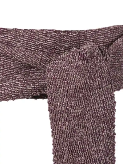 Voz Fringe Sash Belt In Purple