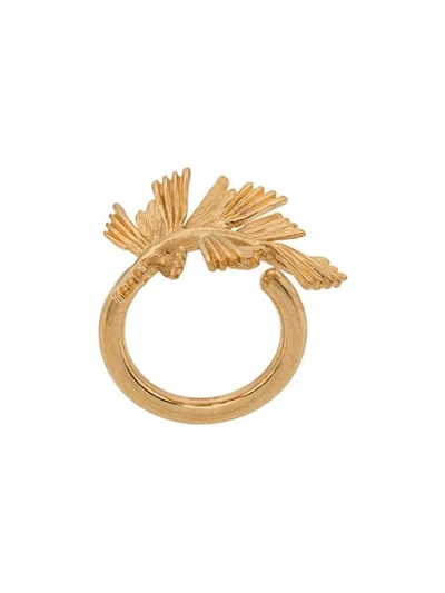 Shop Jil Sander Leaves Ring - Gold
