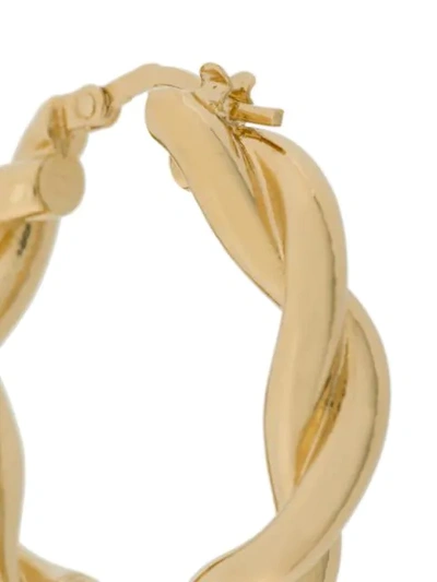 Shop Jw Anderson Gold Twisted Hoop Earrings