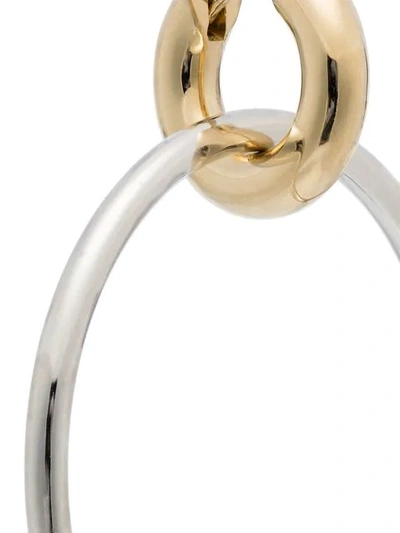 Shop Spinelli Kilcollin 18k Yellow Gold Casseus Sg Sterling Silver Hoop Earrings In Metallic