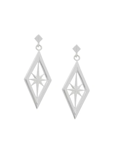 Shop Rachel Jackson Nova Star Earrings In Silver