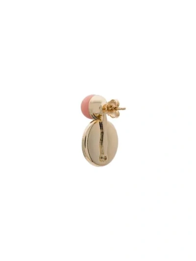 Shop Anton Heunis Pink Bead And Resin Eye Earrings
