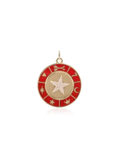 Shop Foundrae Star Symbol Wheel Medallion In Gold