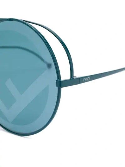 Shop Fendi Runaway Sunglasses In Blue