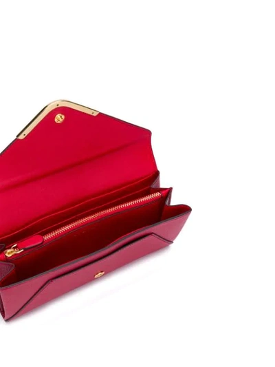 Shop Anya Hindmarch Continental Envelope Wallet In Red