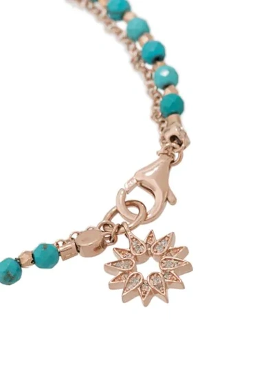 Shop Astley Clarke Fair Weather Bracelet Stack In Rose Gold Turquoise Blue White