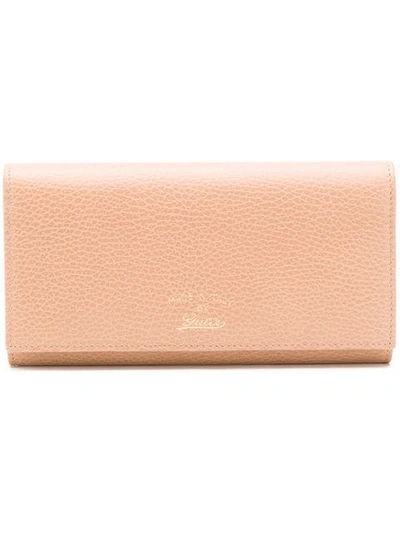 Shop Gucci Continental Wallet In Neutrals