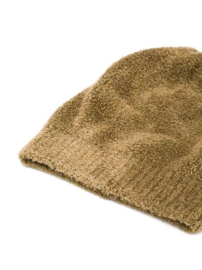 Shop Brunello Cucinelli Shearling Beanie In C1931 Brown