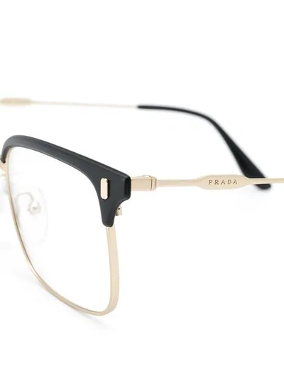 Shop Prada Square Frame Glasses In Black