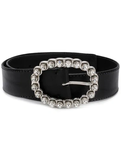 Shop Dodo Bar Or Crystal Embellished Belt - Black