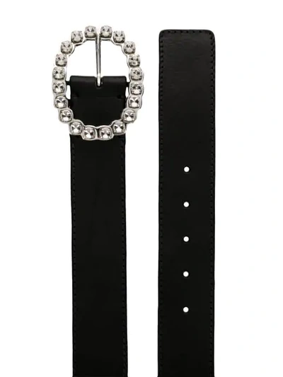 Shop Dodo Bar Or Crystal Embellished Belt - Black