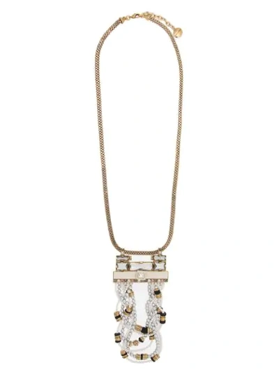 Shop Camila Klein Pearl Necklace In Metallic