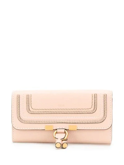 Shop Chloé Marcie Long Wallet In Pink