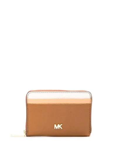 Shop Michael Michael Kors Monogram Wallet - Brown