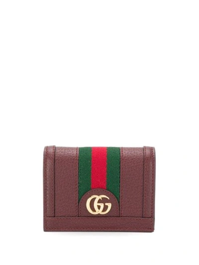 Shop Gucci Ophidia Gg Cardcase In Red