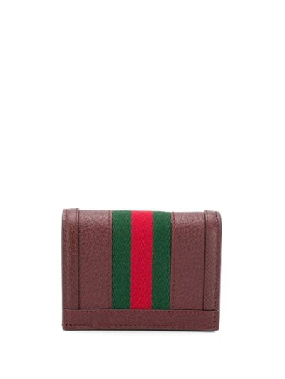 Shop Gucci Ophidia Gg Cardcase In Red