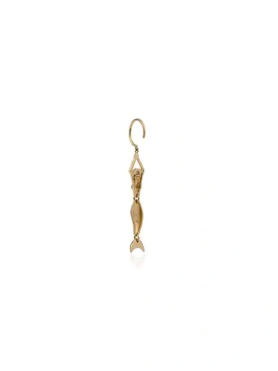 18k yellow gold mermaid earring