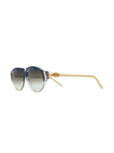 Shop A.n.g.e.l.o. Vintage Cult Gradient Lens Sunglasses In Blue