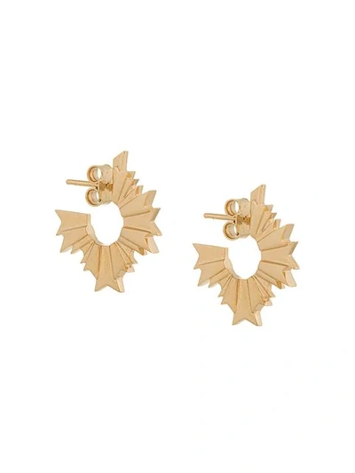 Shop Meadowlark August Hoop Earrings In Gold