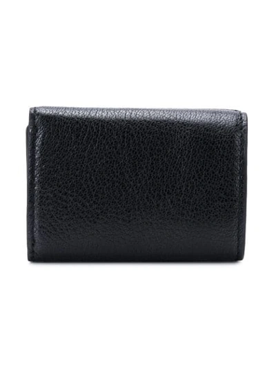 Shop Michael Michael Kors Small Trifold Flap Wallet In Black