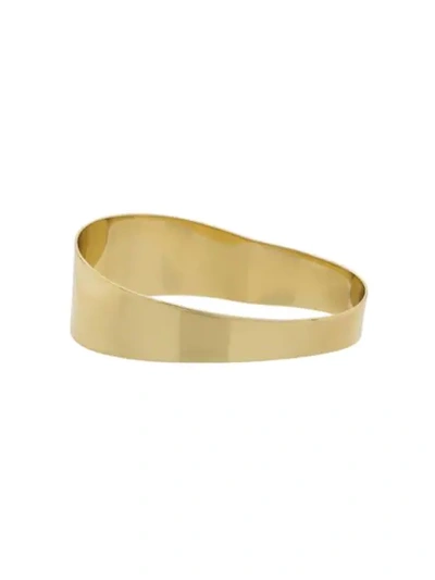 Shop Cornelia Webb Organic Wide Brass Bangle In Gold